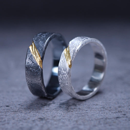 Kintsugi Wedding Ring Set — Mended Together