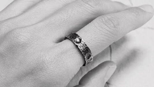 Distinctiwedding ring worn as part of everyday life