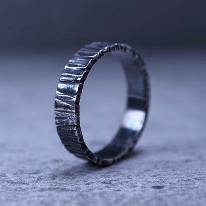 Hammered 999 Fine Silver Ring