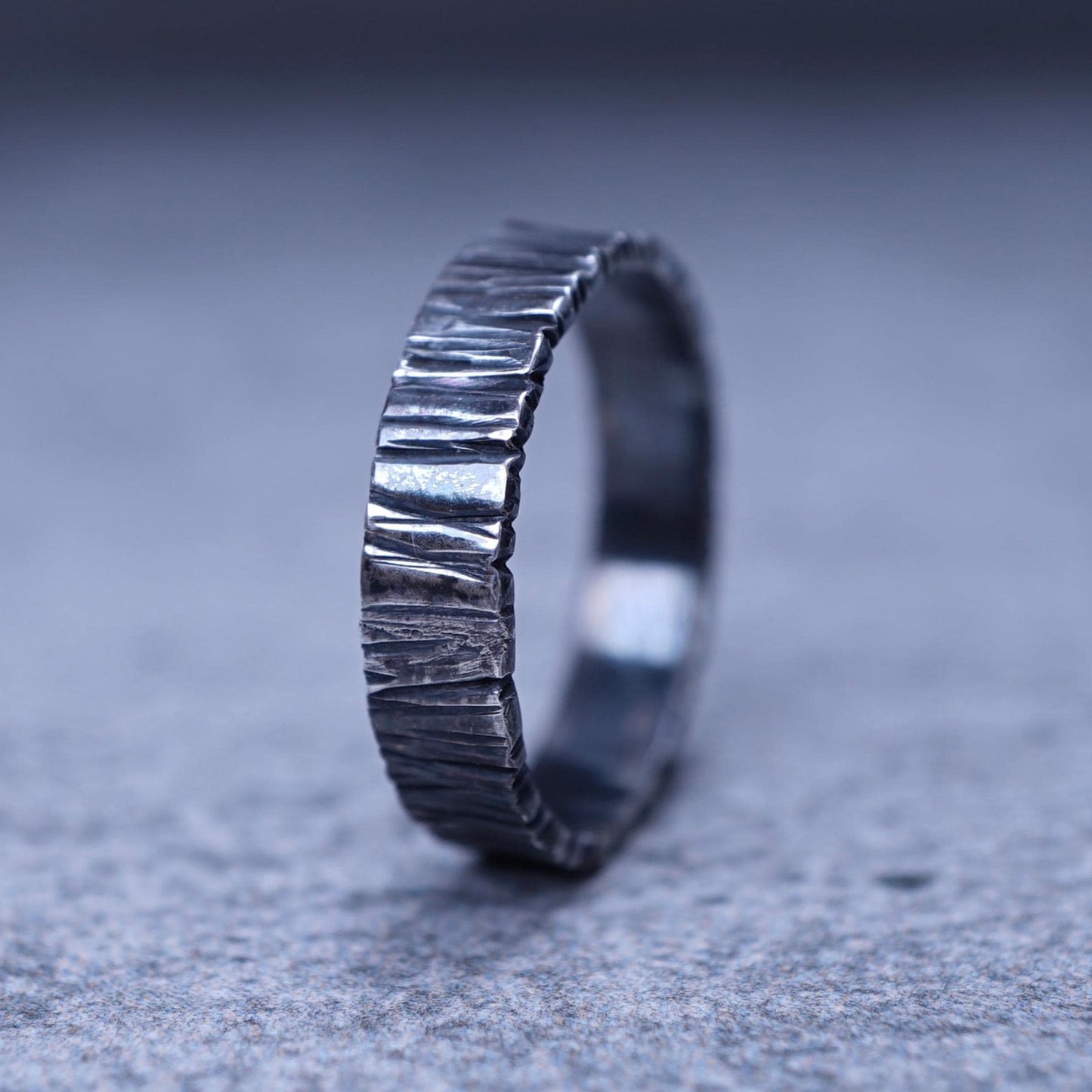 Hammered 999 Fine Silver Ring