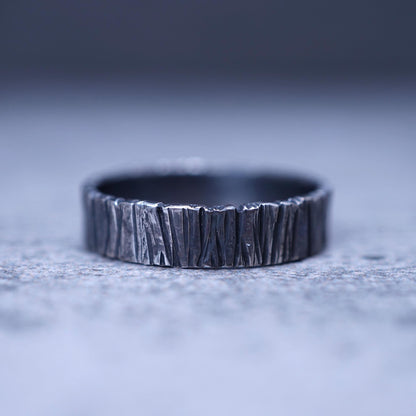 Hammered 999 Fine Silver Ring