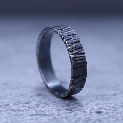 Hammered 999 Fine Silver Ring