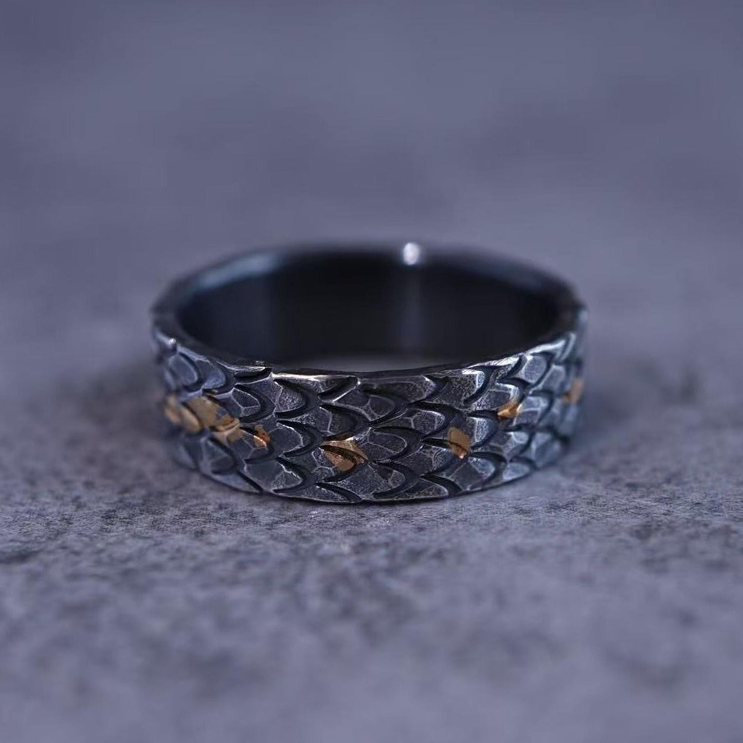 Dragon Scale Ring — Ancient Fire