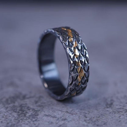 Dragon Scale Ring — Ancient Fire