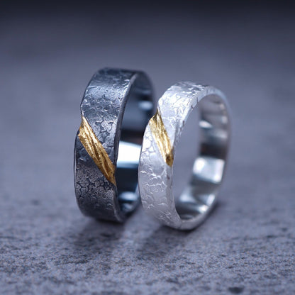 Kintsugi Wedding Ring Set — Mended Together