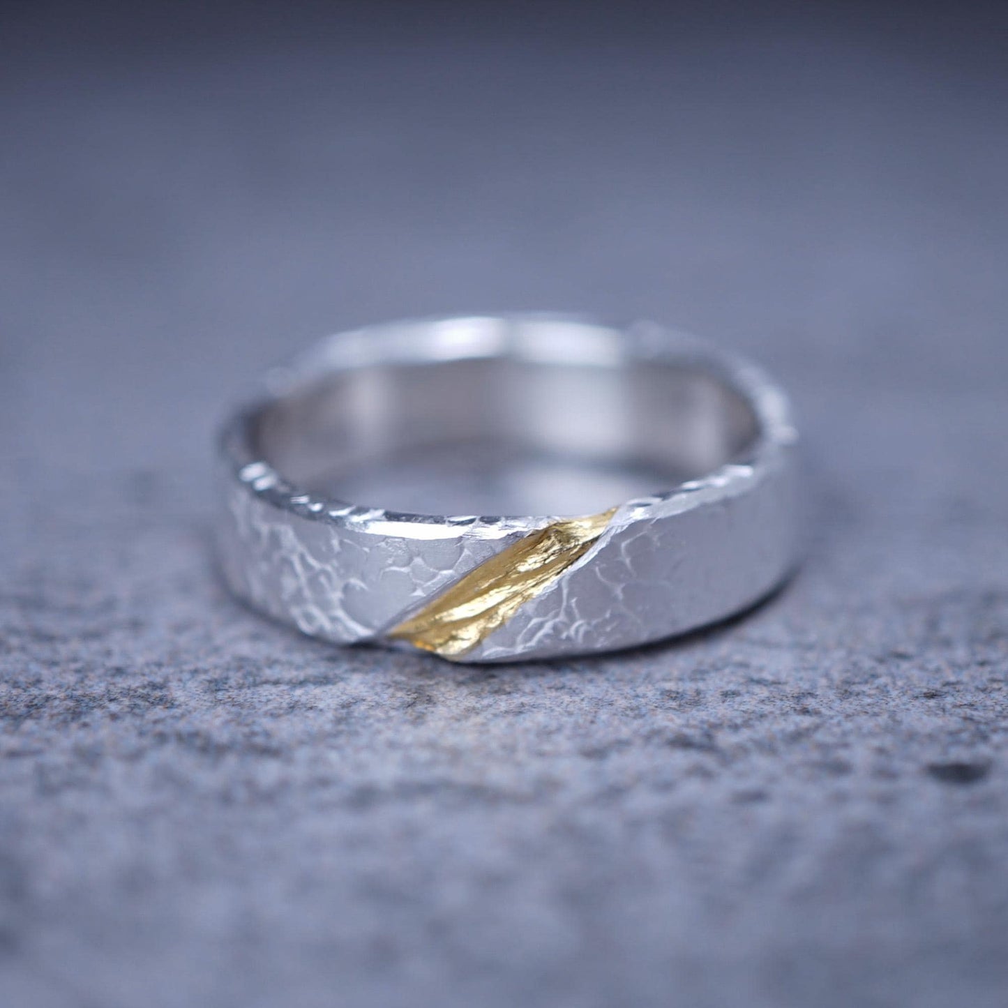 Kintsugi Silver Ring — Mended Grace