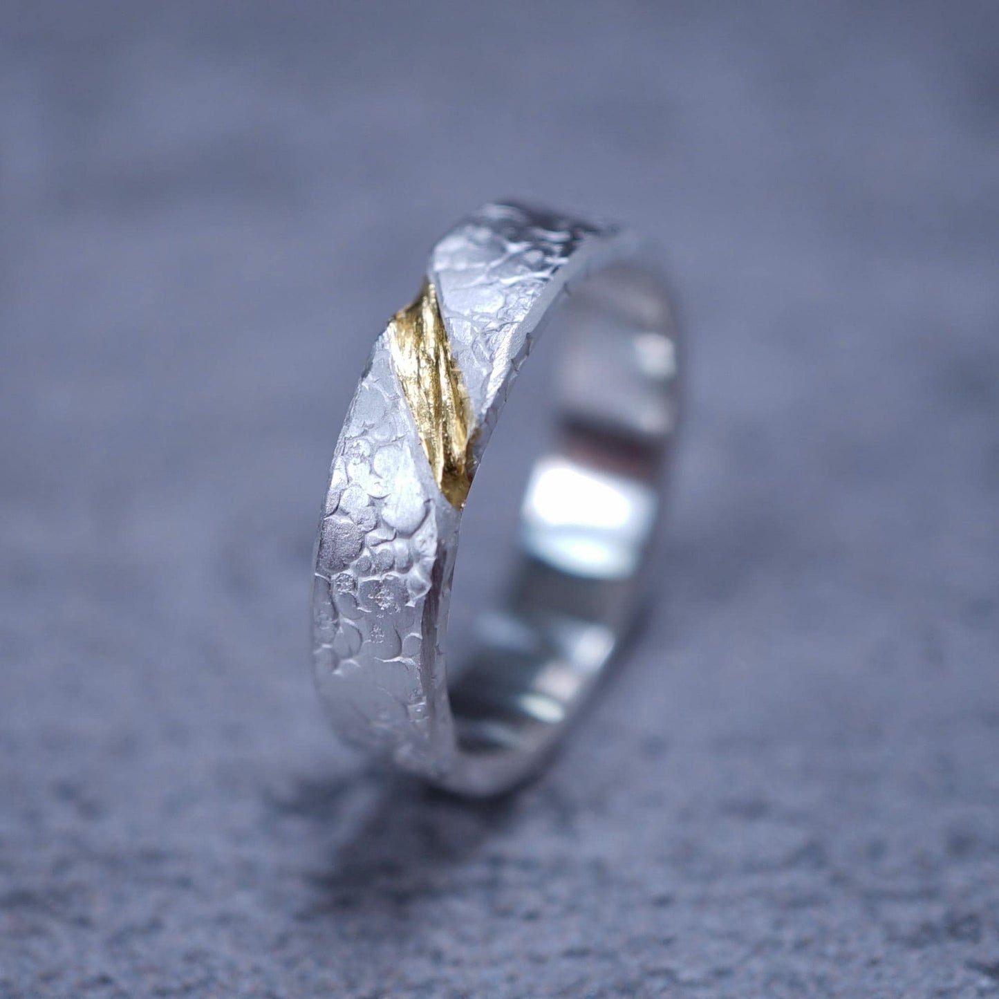 Kintsugi Silver Ring — Mended Grace